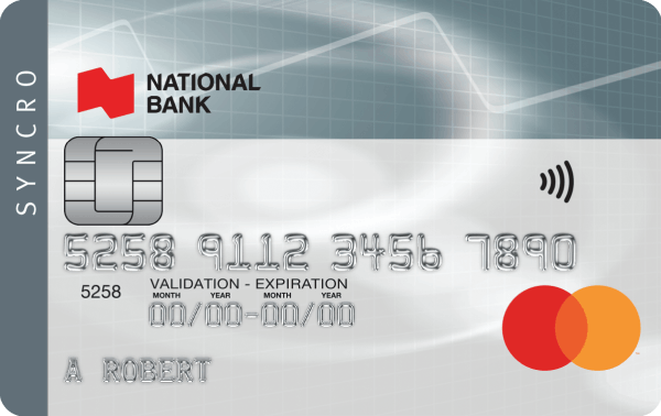Photo of National Bank Syncro Mastercard credit card 
