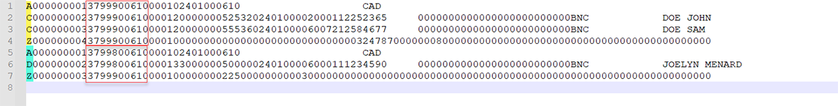 Image of a concatenated file