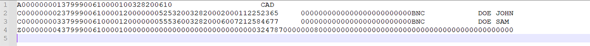 Image of non-concatenated files