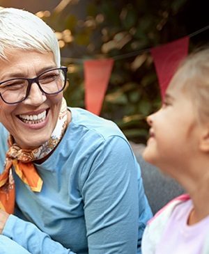Image of smiling woman and girl