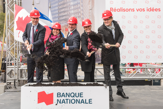 Groundbreaking ceremony: Valérie Plante, Bill Morneau, Louis Vachon (65)