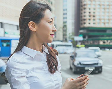 Professional woman in the street