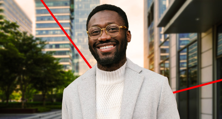 Photo of a man smiling about building his projects with National Bank's banking solutions