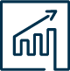 Picto of an upwards trending graph