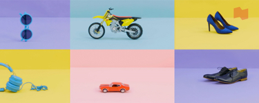 Sunglasses, motorcycle, high heels, headphones, toy car, men's shoe