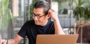 Man working on computer