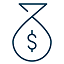Money pouch icon