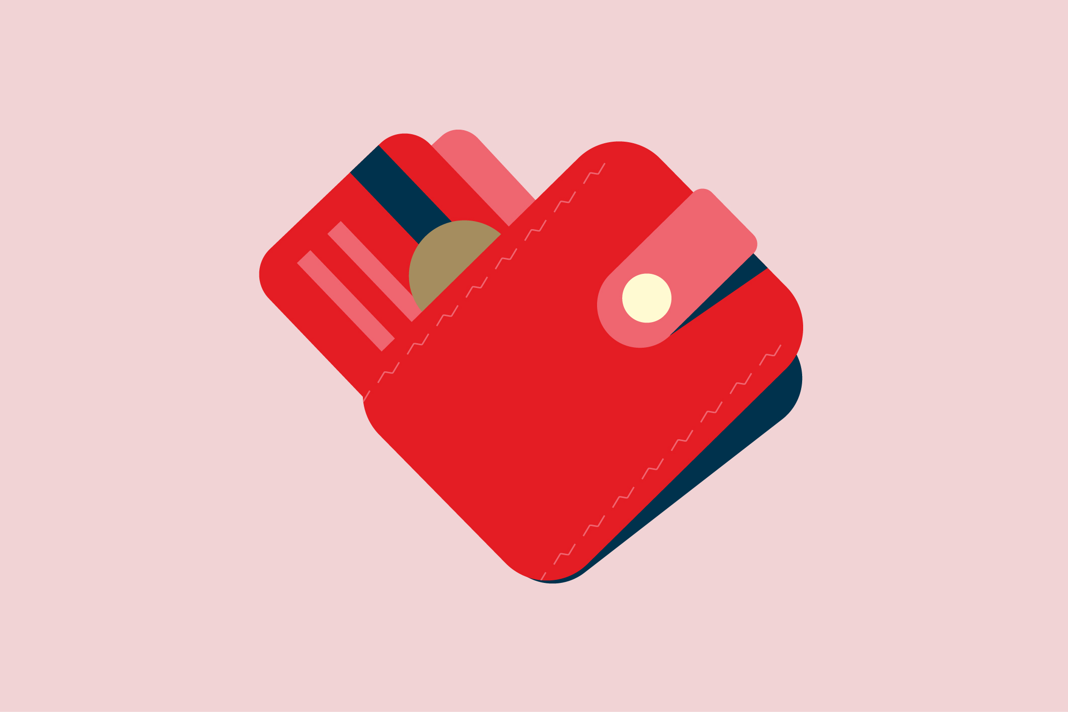 Illustration of a wallet for an article about the annual fees associated with a home