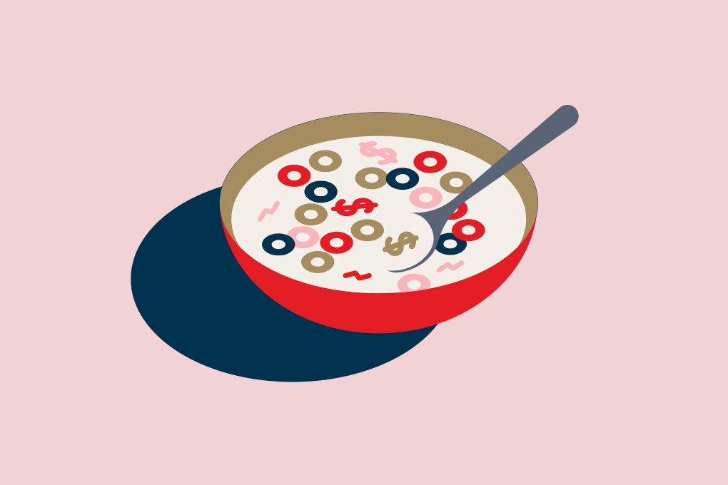 infographic bowl of money