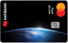 Photo of a Natbank Mastercard World Elite credit card 