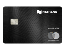 Photo of a Natbank Mastercard World Elite credit card 