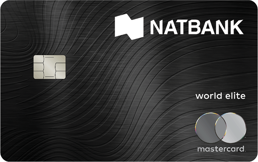 Photo d’une carte de crédit Mastercard World Elite de Natbank