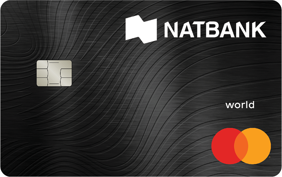 Photo d’une carte de crédit Mastercard World de Natbank