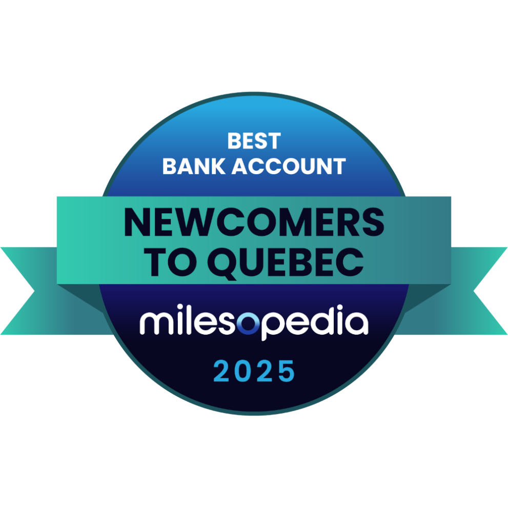Picture of the Milesopedia badge for Best Bank Account for newcomers to Quebec in 2025