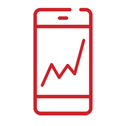 Phone with a graph