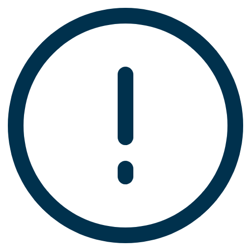 Picto of an exclamation mark circled