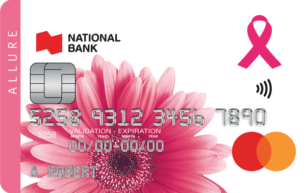 Photo of the National Bank Allure Mastercard credit card 