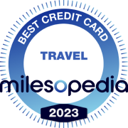 Drawing of the Milesopedia 2023 best travel credit card award