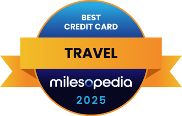Drawing of the Milesopedia 2025 best travel credit card award 