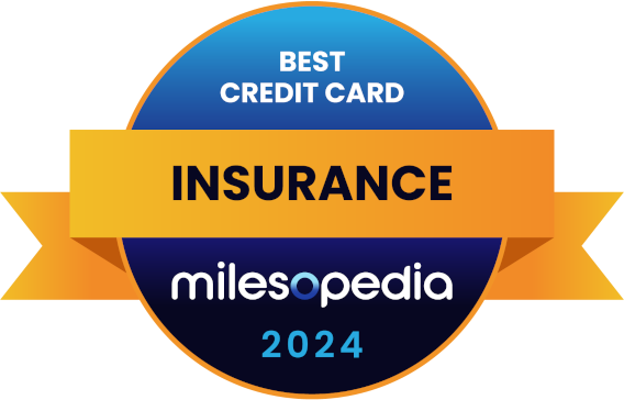 Drawing of the Milesopedia 2024 best credit card for travel insurance award