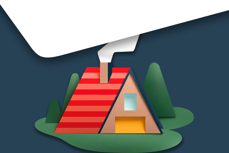 Illustration of a cottage at night representing one of the projects you could achieve by contributing to your RRSP with National Bank 