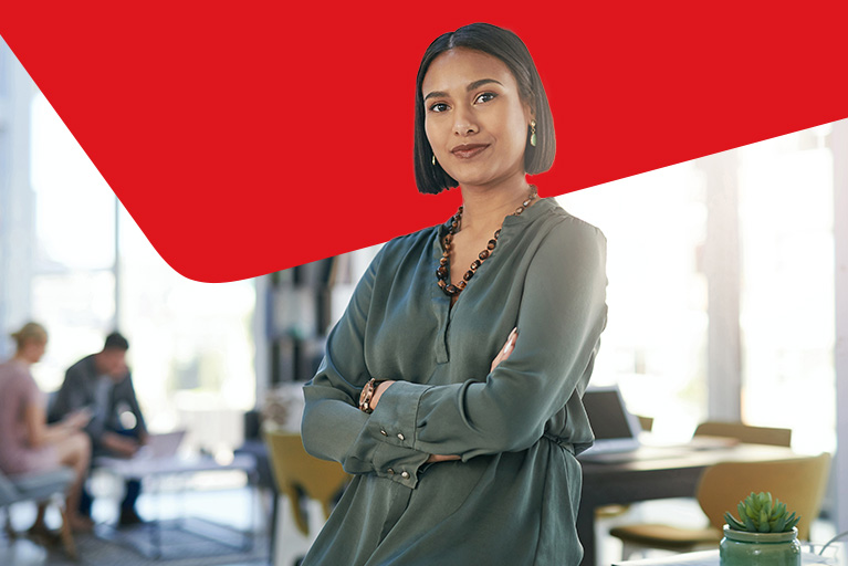 Photo of a person taking advantage of National Bank’s offer for business administration professionals