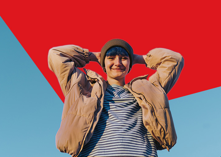 Photo of a relaxed person happy to take advantage of National Bank’s products and services for young adults