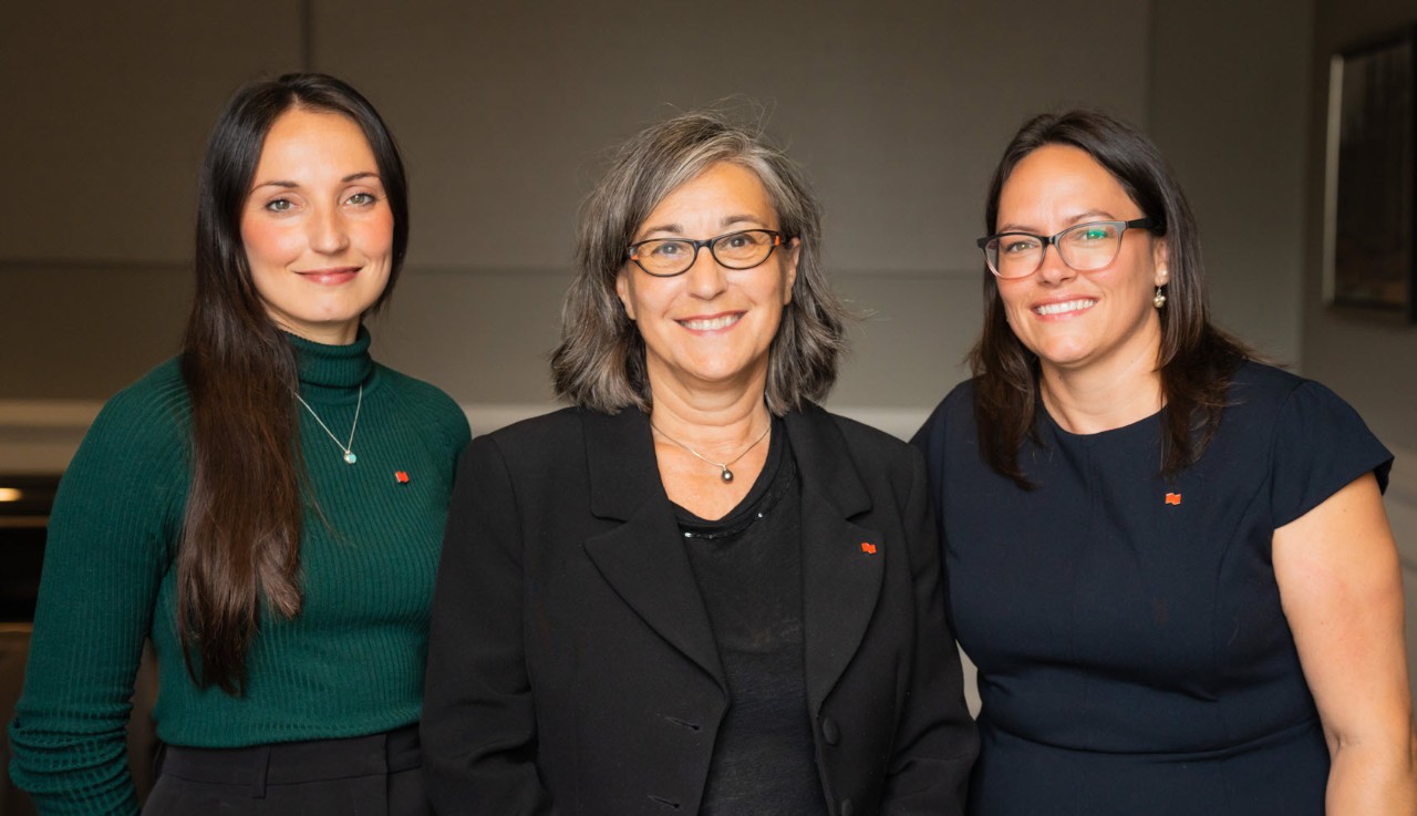 Photo of the Philantra team composed of Danika Bouchard, Chantal Thomas, and Julie Mulligan.
